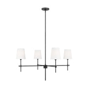 Baker 4-Light Large Chandelier in Midnight Black