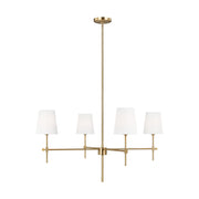 Baker 4-Light Large Chandelier in Satin Brass