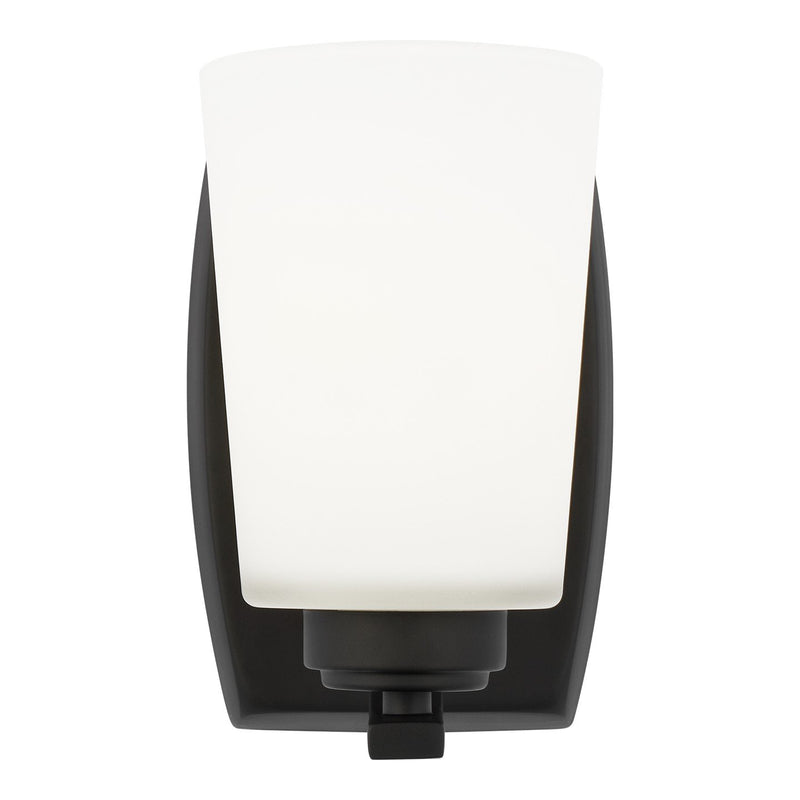 Franport Bath Sconce in Midnight Black