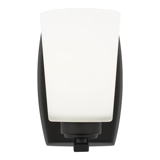 Franport One Light Wall / Bath Sconce in Midnight Black
