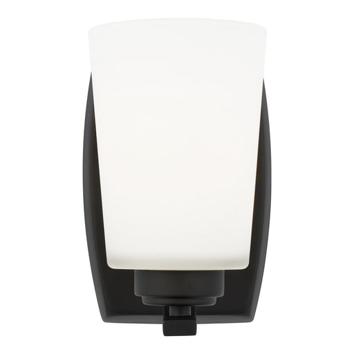 Franport One Light Wall / Bath Sconce in Midnight Black