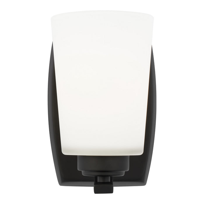 Franport One Light Wall / Bath Sconce in Midnight Black