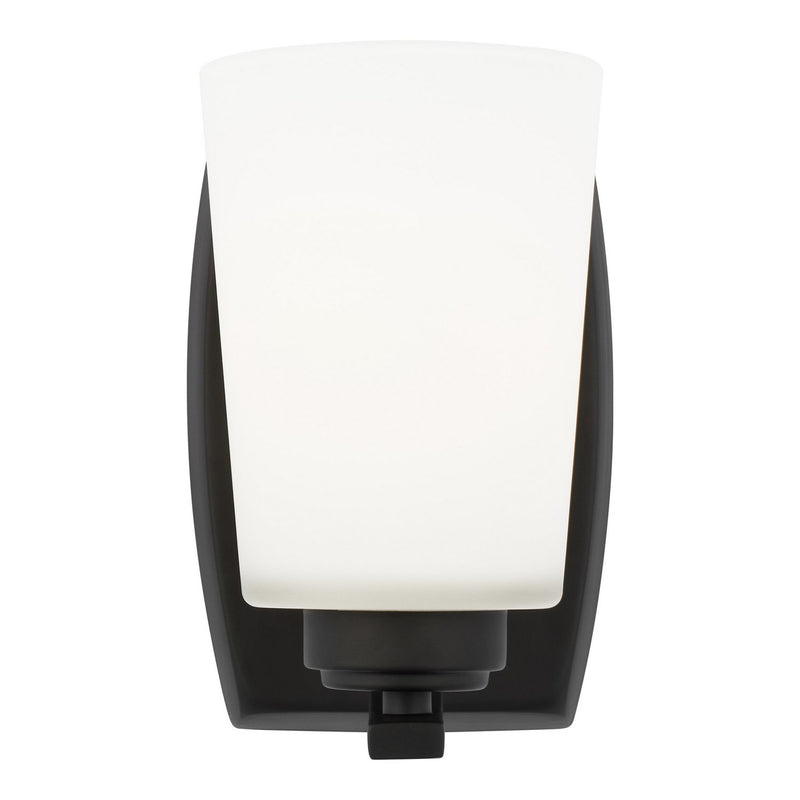 Franport Bath Sconce in Midnight Black