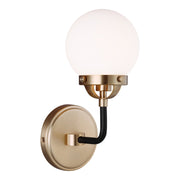 Cafe Bath Sconce in Satin Brass