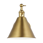 Salem One-Arm Wall Sconce in Satin Brass