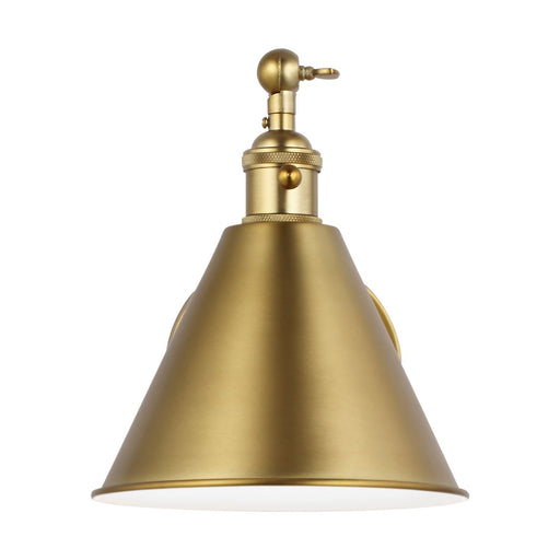 Salem One-Arm Wall Sconce in Satin Brass