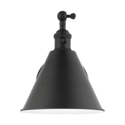 Salem One-Arm Wall Sconce in Midnight Black
