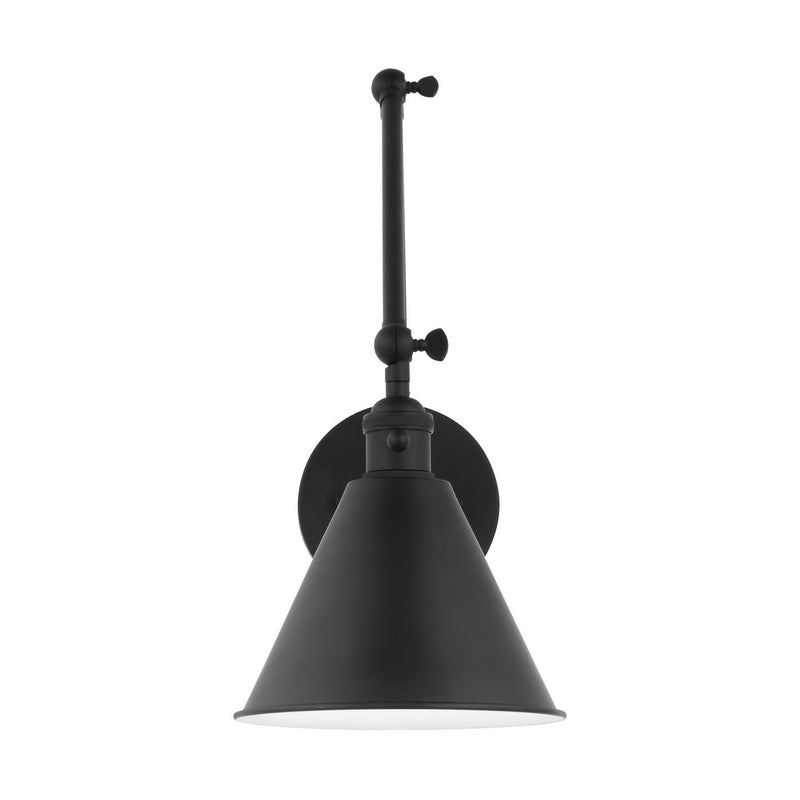 Salem Two-Arm Swing Arm Wall Lamp in Midnight Black