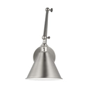 Salem Two-Arm Swing Arm Wall Lamp in Brushed Nickel