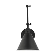 Salem Two-Arm Swing Arm Wall Lamp in Midnight Black