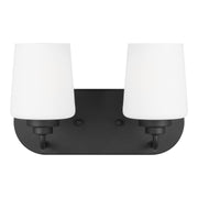 Windom 2-Light Bath Vanity Light in Midnight Black