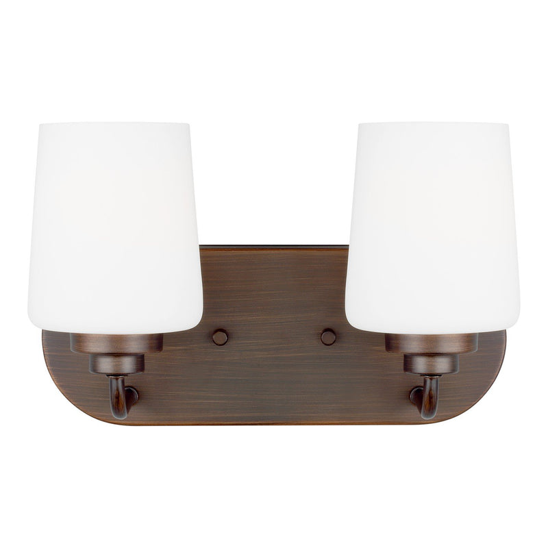 Windom 2-Light Bath Vanity Light in Bronze