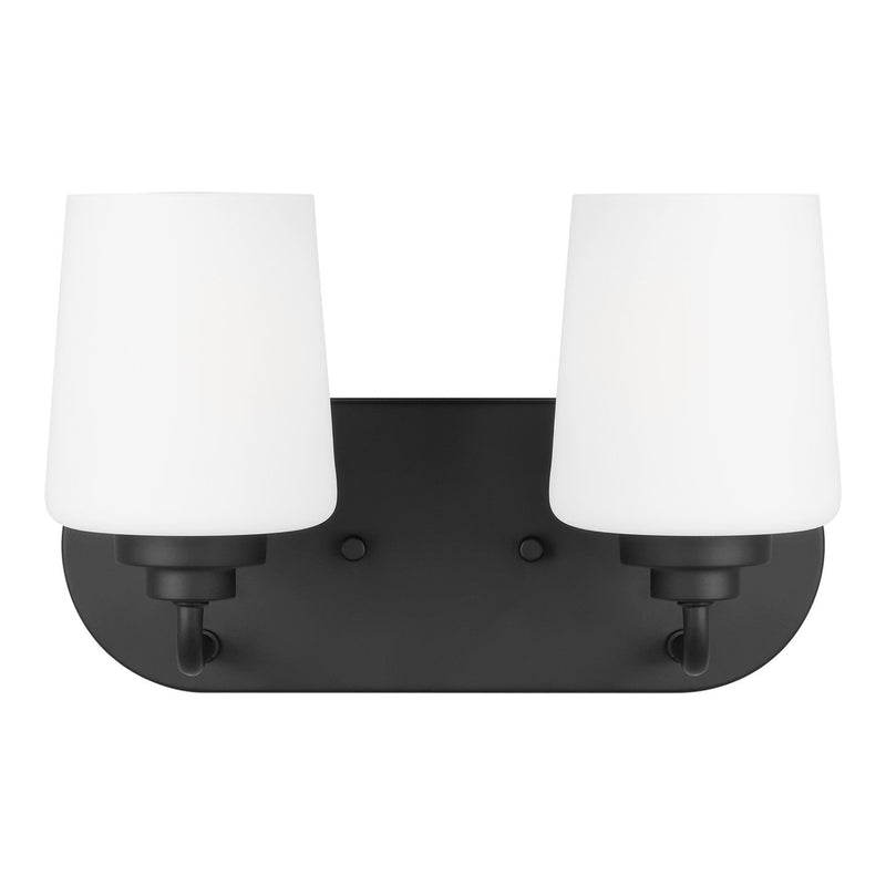 Windom 2-Light Bath Vanity Light in Midnight Black