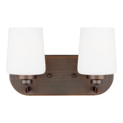 Windom 2-Light Bath Vanity Light in Bronze