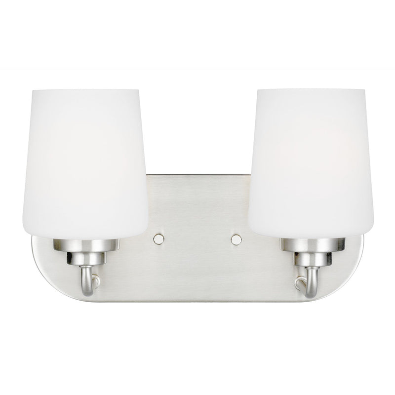 Windom 2-Light Bath Vanity Light in Brushed Nickel