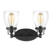Belton Two Light Wall / Bath in Midnight Black