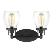 Belton 2-Light Bath Vanity Light in Midnight Black