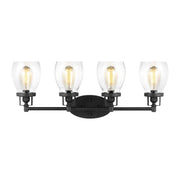 Belton 4-Light Bath Vanity Light in Midnight Black
