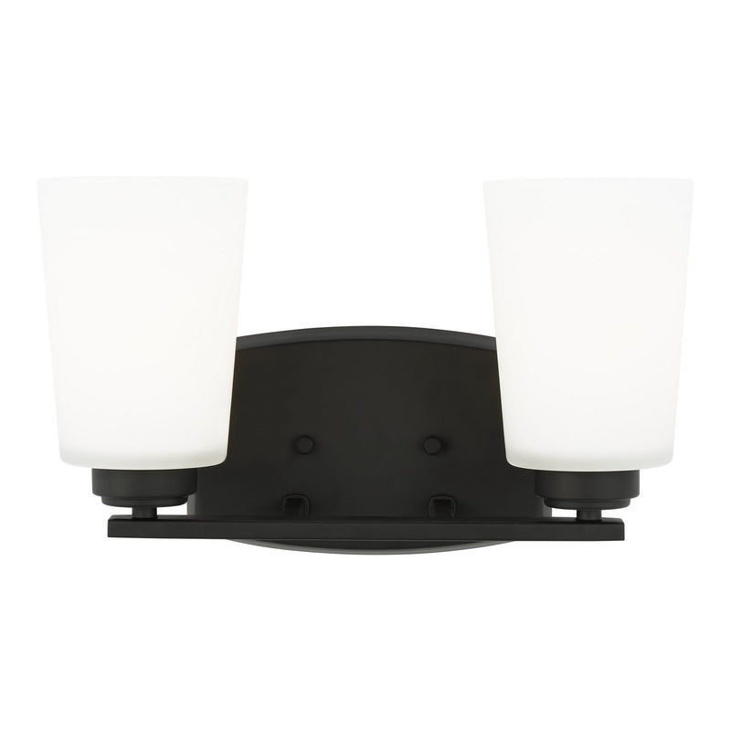 Franport 2-Light Bath Vanity Light in Midnight Black