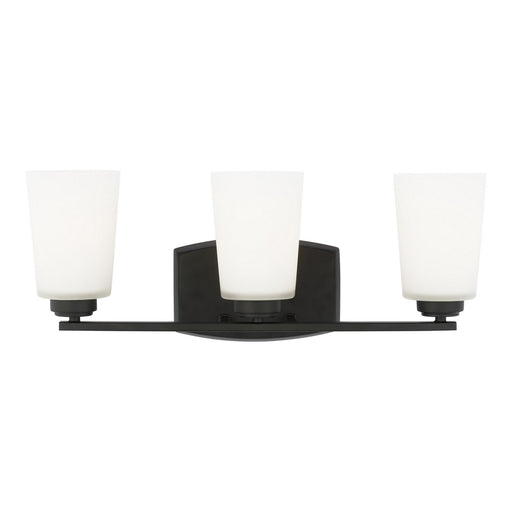 Franport Three Light Wall / Bath in Midnight Black