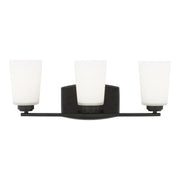 Franport 3-Light Bath Vanity Light in Midnight Black