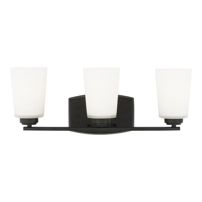 Franport 3-Light Bath Vanity Light in Midnight Black
