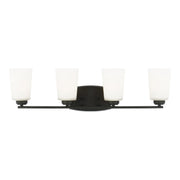 Franport 4-Light Bath Vanity Light in Midnight Black