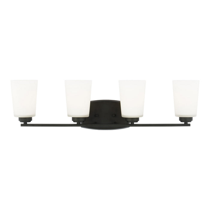 Franport Four Light Wall / Bath in Midnight Black