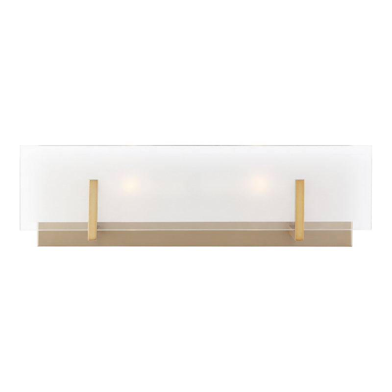 Syll 2-Light Bath Vanity Light in Satin Brass