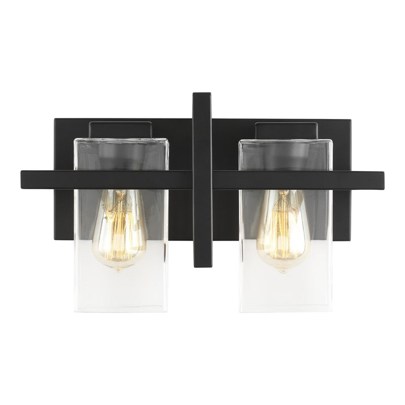 Mitte 2-Light Bath Vanity Light in Midnight Black
