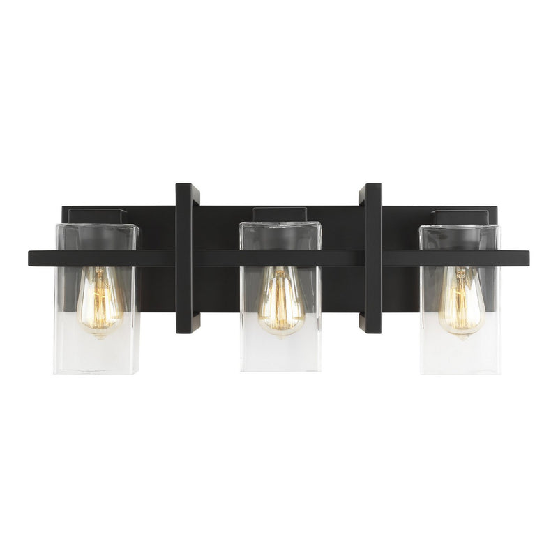 Mitte 3-Light Bath Vanity Light in Midnight Black