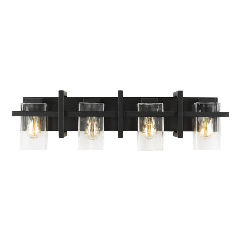 Mitte 4-Light Bath Vanity Light in Midnight Black