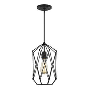 Zarra Small Lantern Pendant in Midnight Black