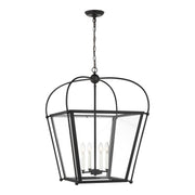 Charleston 4-Light Medium Lantern Pendant in Midnight Black
