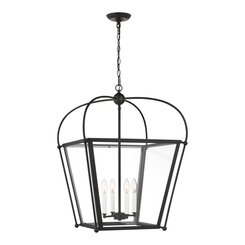 Charleston 4-Light Medium Lantern Pendant in Midnight Black