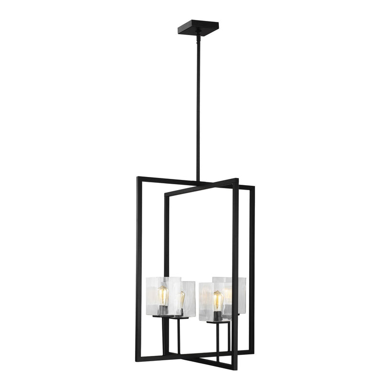 Mitte 27" 4-Light Pendant in Midnight Black