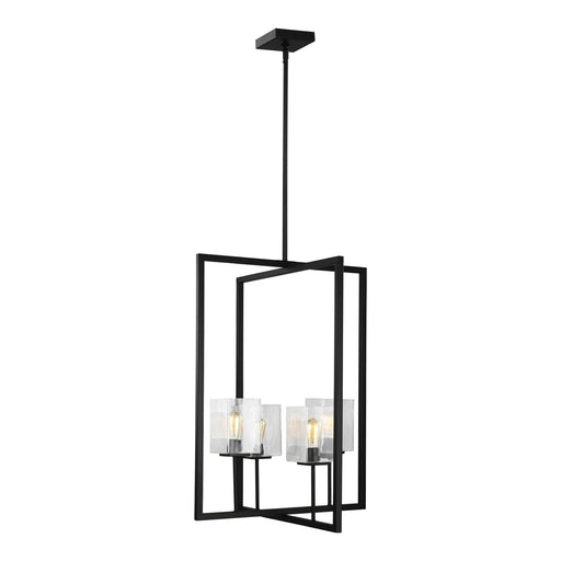 Mitte 27" 4-Light Pendant in Midnight Black