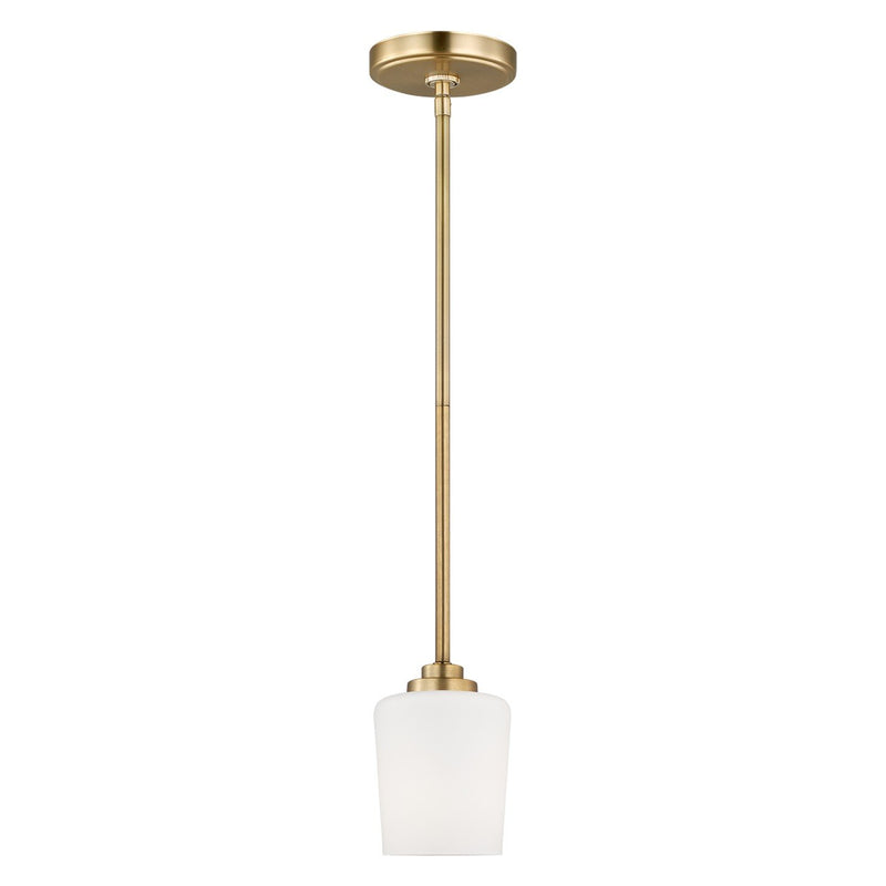 Windom Mini Pendant in Satin Brass
