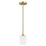 Windom Mini Pendant in Satin Brass