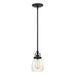 Belton One Light Mini-Pendant in Midnight Black