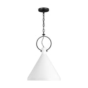 Lyon Medium Pendant in Matte White