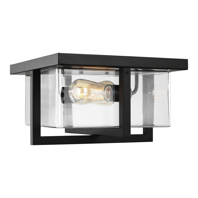 Mitte 2-Light Flush Mount in Midnight Black