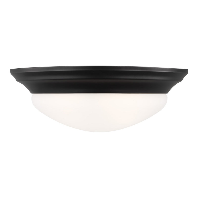 Nash 2-Light Flush Mount in Midnight Black