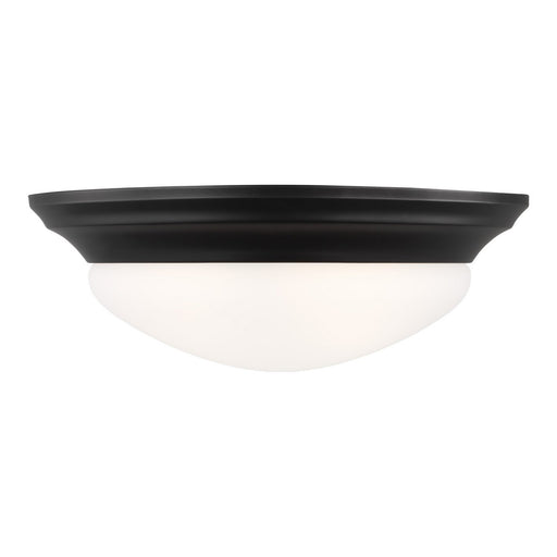 Nash 2-Light Flush Mount in Midnight Black