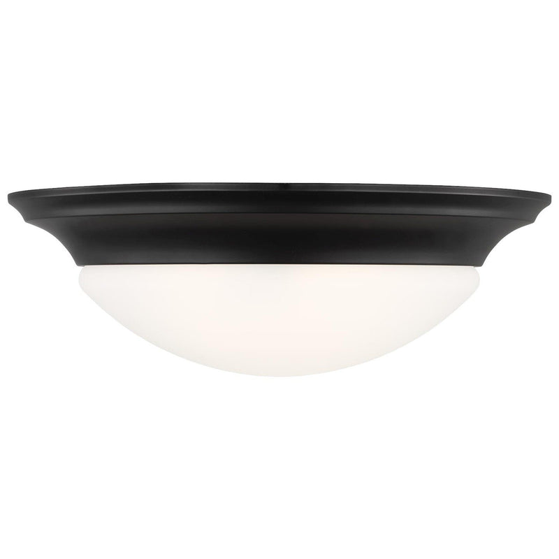 Nash 3-Light Flush Mount in Midnight Black