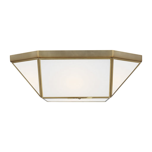Morrison 2-Light Flush Mount in Satin Brass - Lamps Expo