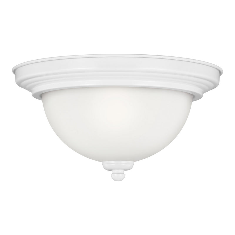 Geary One Light Flush Mount in White