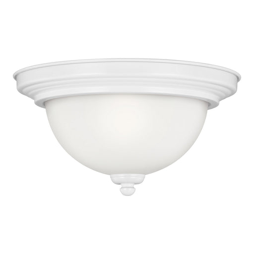 Geary One Light Flush Mount in White