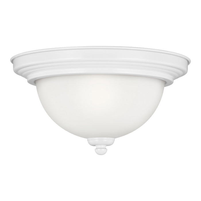Geary One Light Flush Mount in White