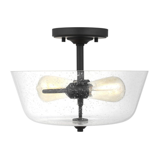 Belton 2-Light Semi-Flush Mount in Midnight Black